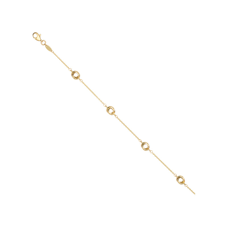 Oro International 14 Karat Fancy Link Gold Bracelets 1T412/0750