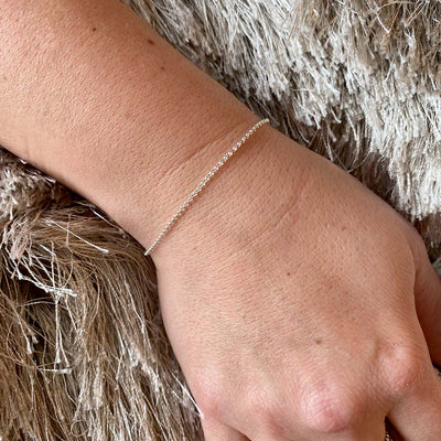 Encircle Silver Rolo Chain Permanent Bracelet BCB-PB3SS