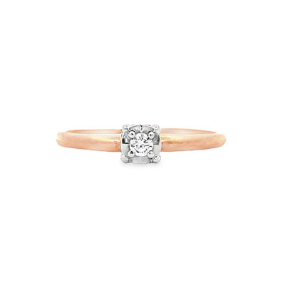 Beeghly & Co. 14 Karat Rose Gold Solitaire Round Diamond Engagement Ring BCR-AS-1