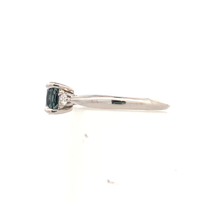 One-of-a-Kind Cushion Gray Spinel Ring in White Gold by B&C