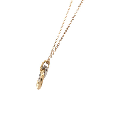 Diamond Interlocking Circle Pendant in Two-Tone Gold by Gabriel & Co.
