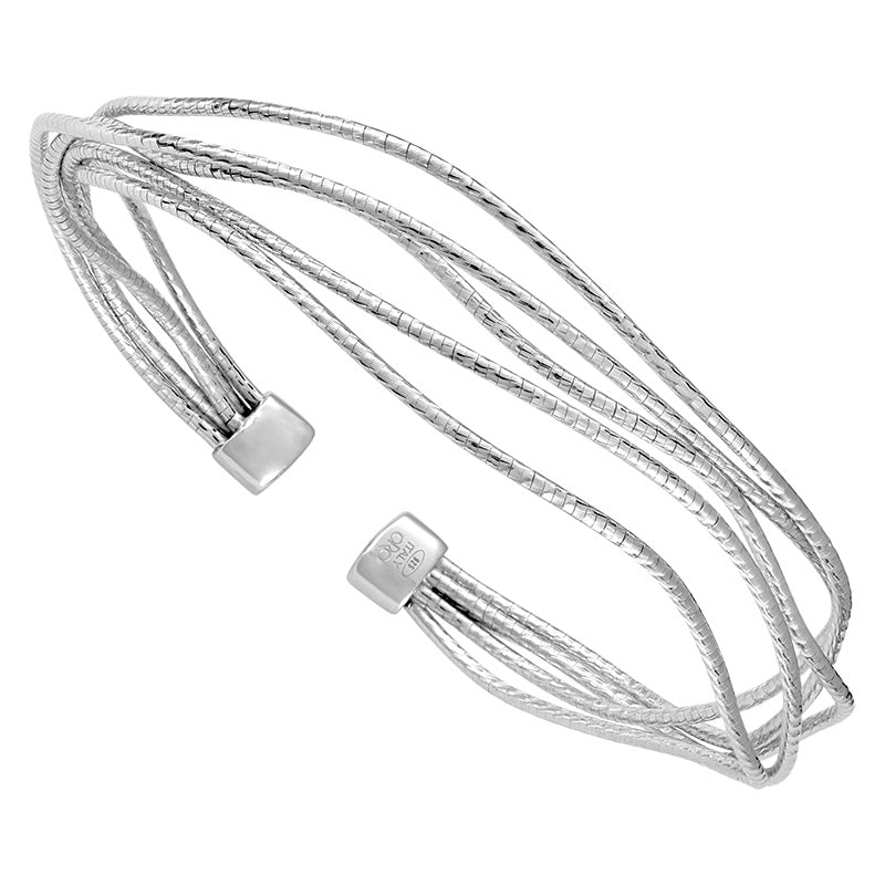 Sterling Silver Wave Cuff Bracelets 1C885S