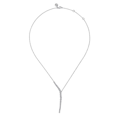Diamond Fancy Link Necklace in White Gold by Gabriel & Co.