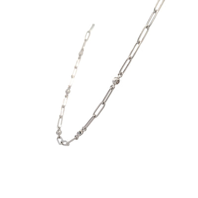CZ Paperclip Necklace in Silver by Ania Haie
