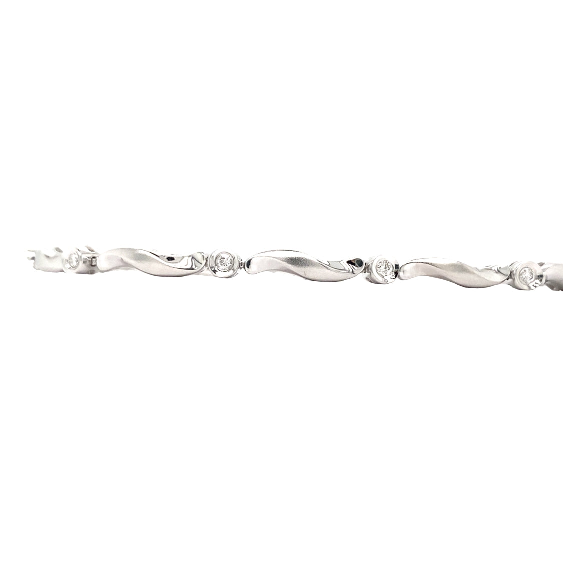 ESTATE Diamond Link Bracelet in White Gold