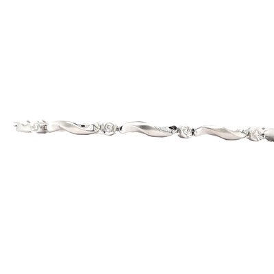 ESTATE Diamond Link Bracelet in White Gold