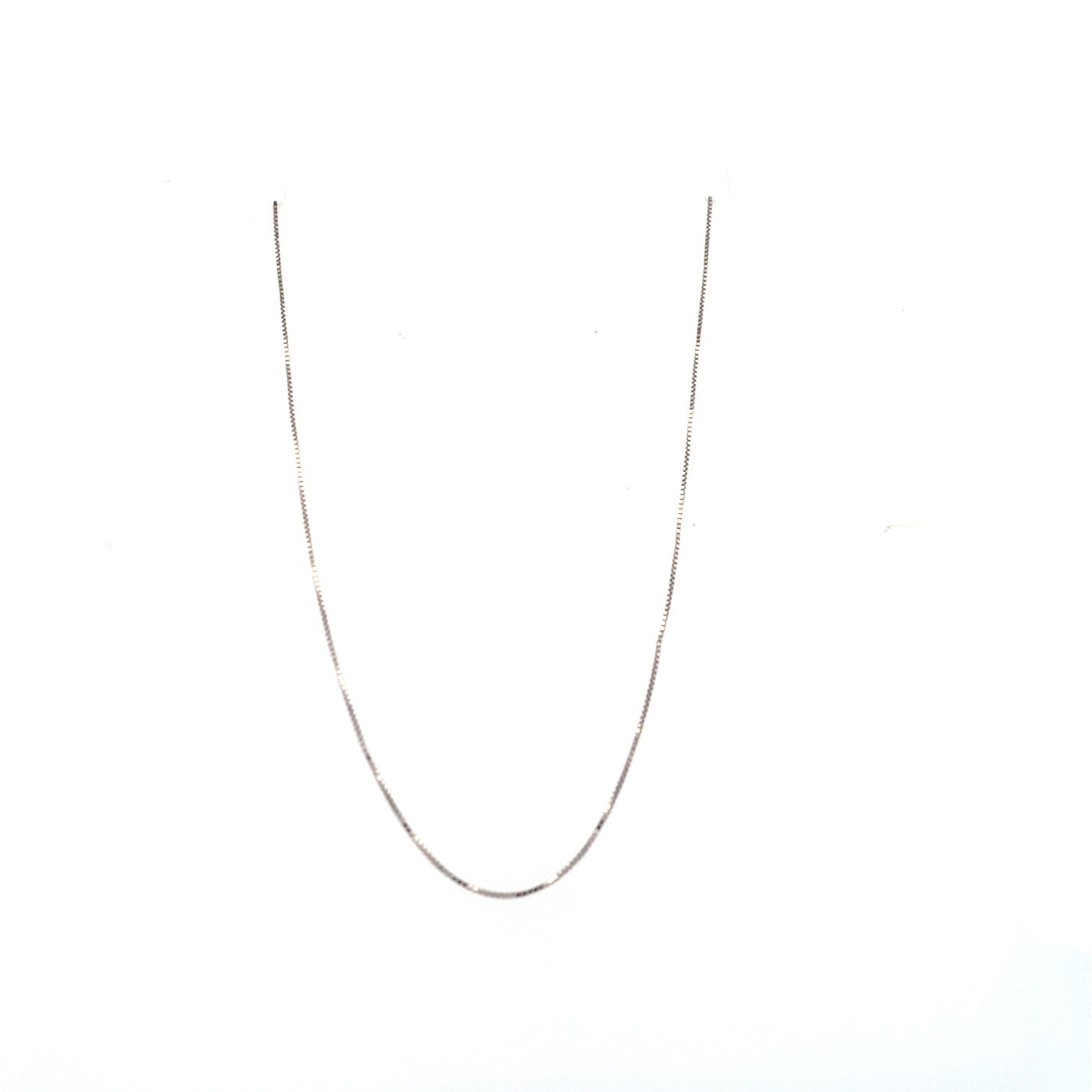ESTATE 18" Box Chain in White Gold
