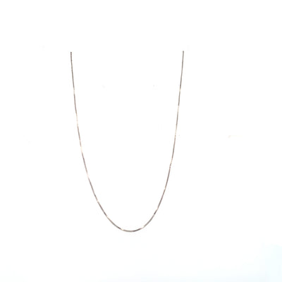 ESTATE 18" Box Chain in White Gold