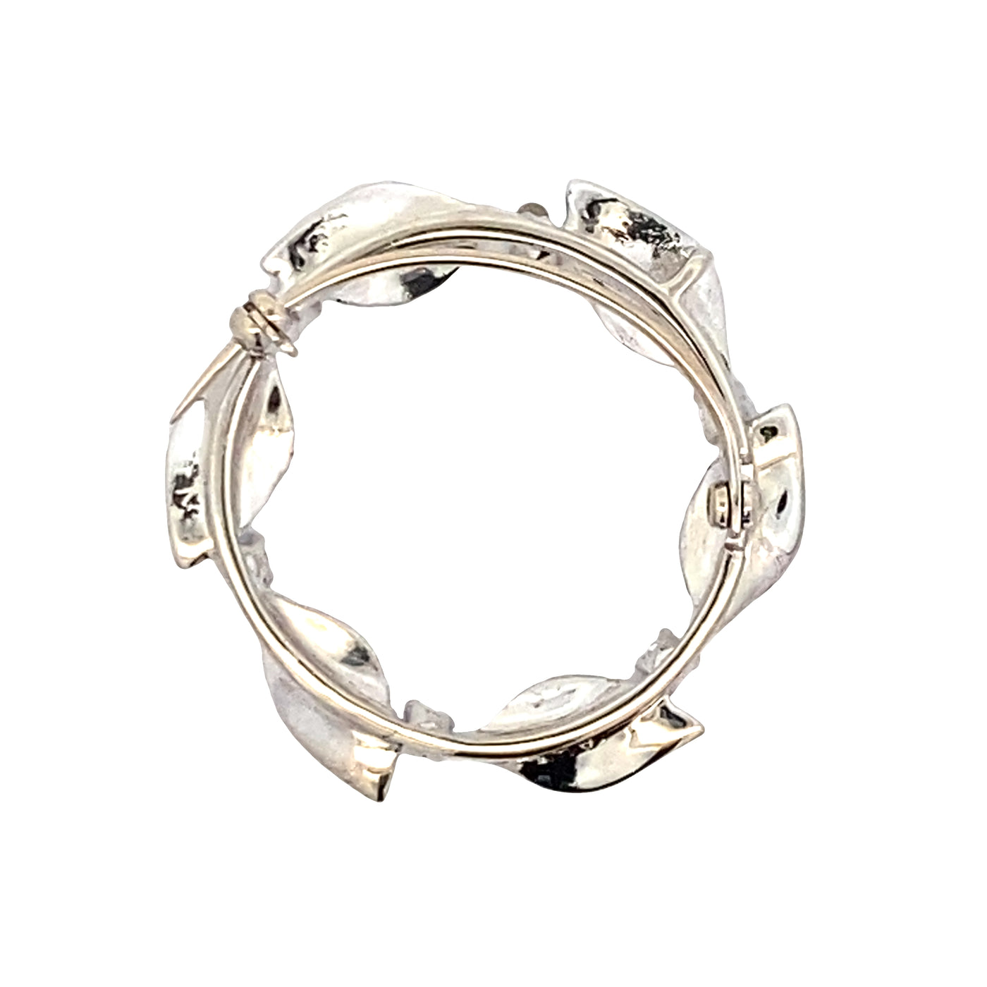 ESTATE Diamond Wreath Pin/Pendant in White Gold