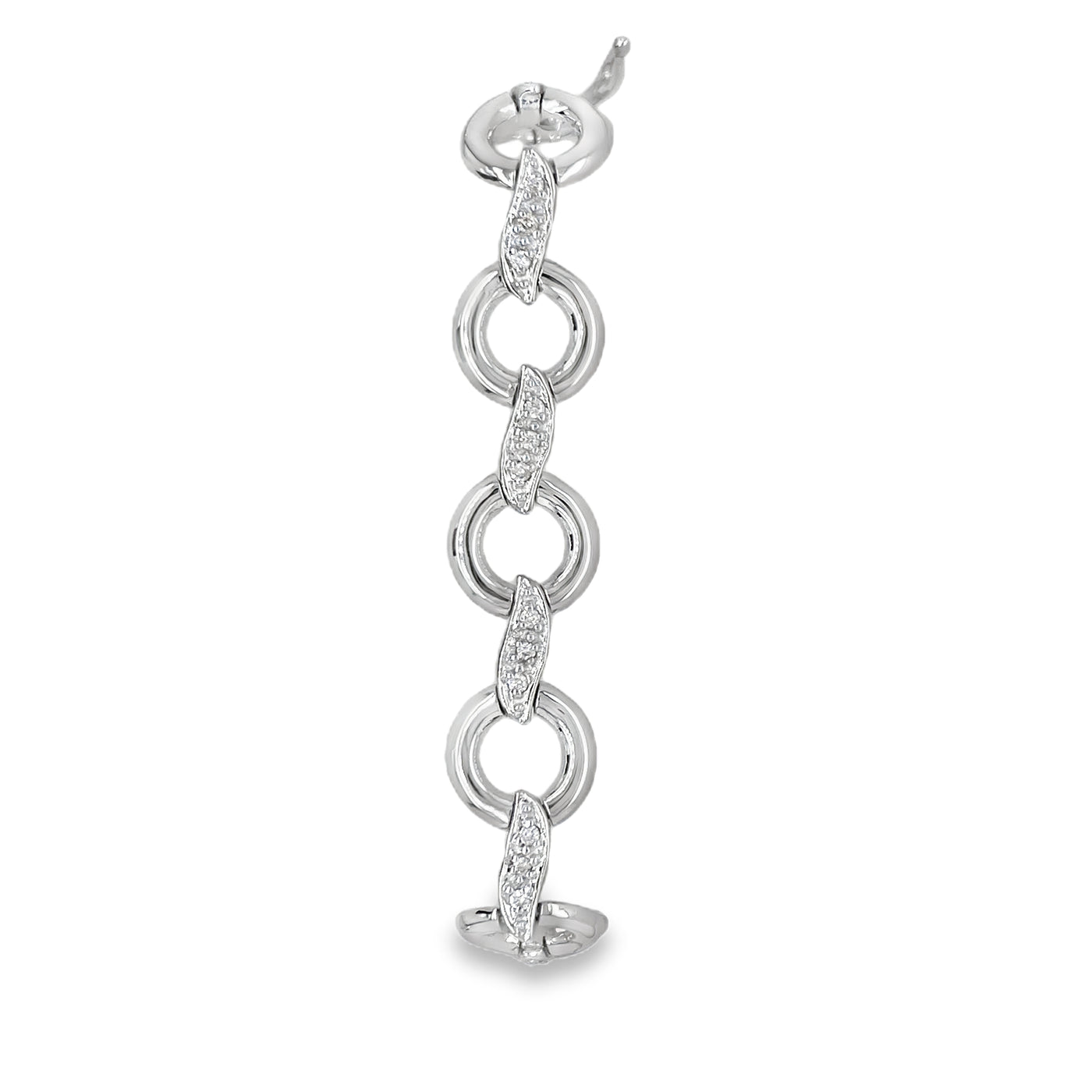 ESTATE Diamond Link Bracelet in White Gold