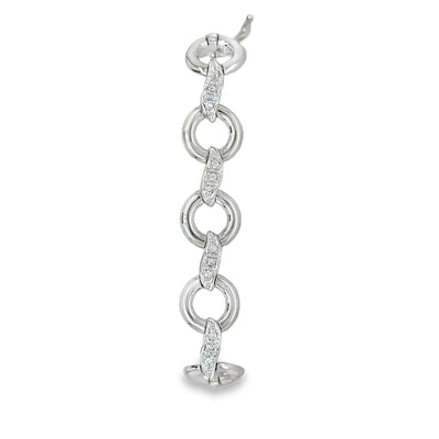 ESTATE Diamond Link Bracelet in White Gold