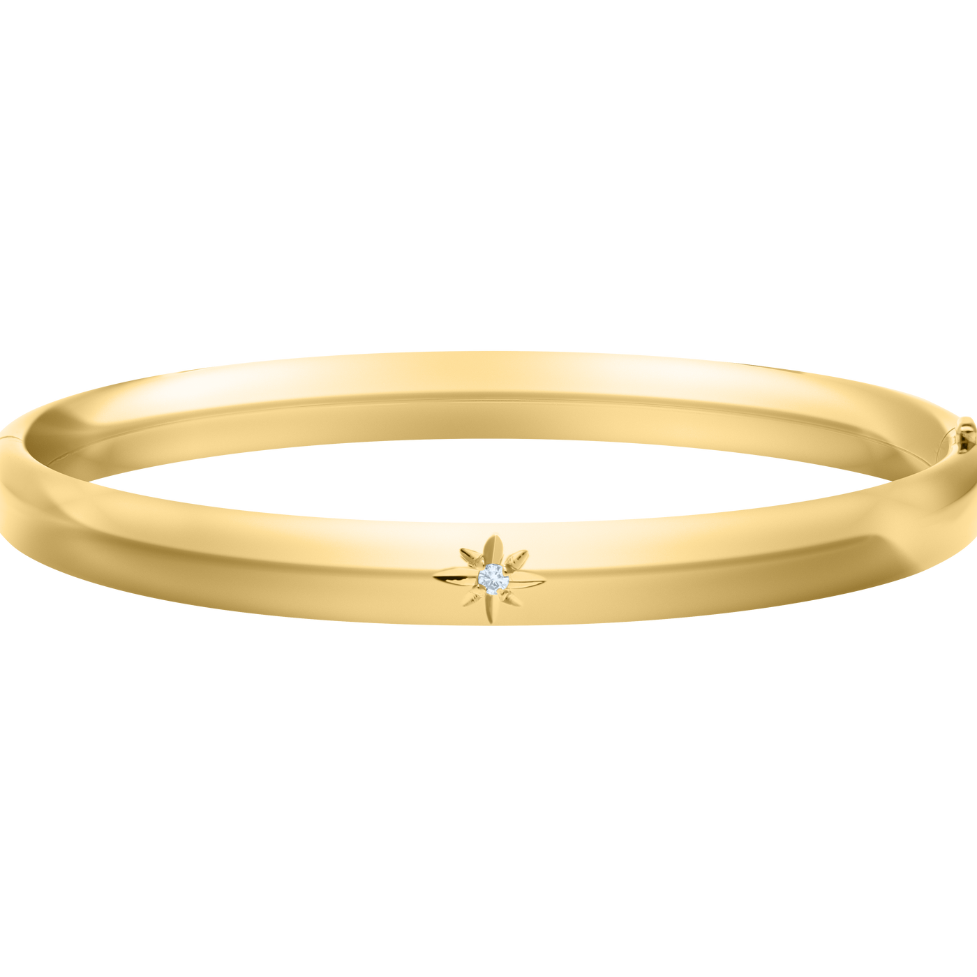 Child's CZ Bangle in Yellow Gold