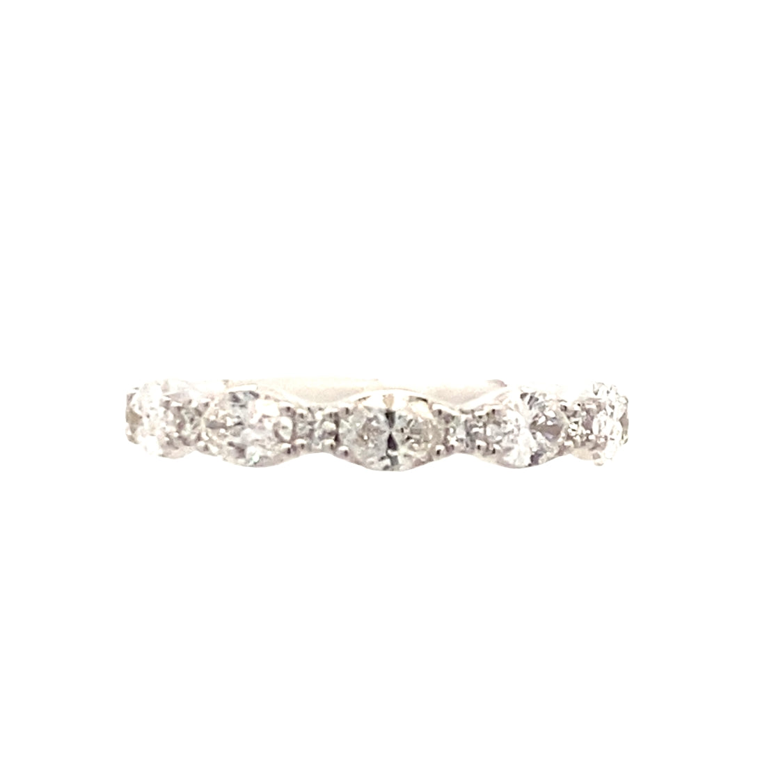 Diamond Stackable Band in White Gold by Fana