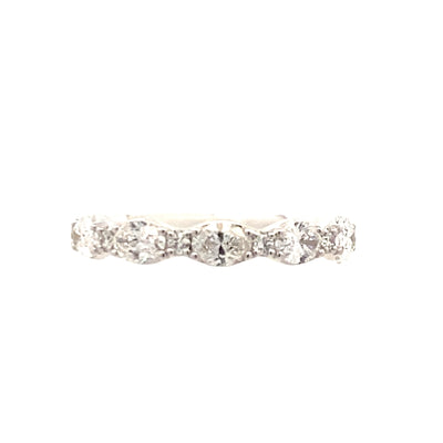 Diamond Stackable Band in White Gold by Fana