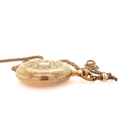 Estate 14K Agassiz Pocket Watch w/ Chain