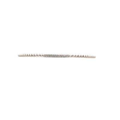 Two Row Diamond Bar Bangle in White Gold by Gabriel & Co.