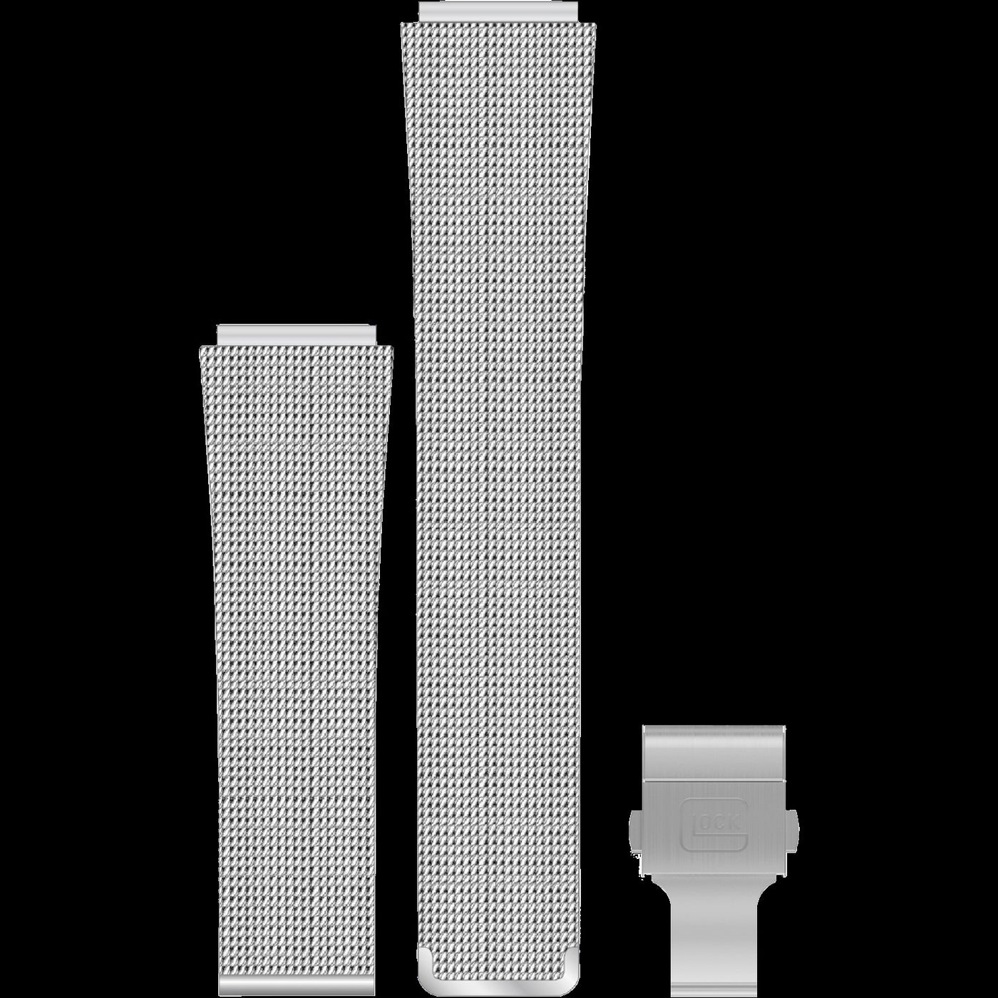 Glock Precision 24MM Silver Stainless Steel Mesh Strap GB-Mesh-Steel-SC-24