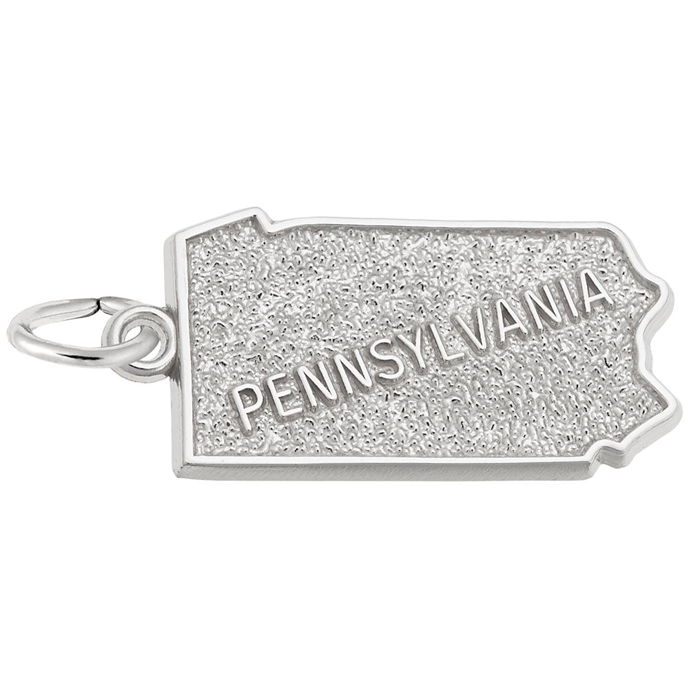 Rembrandt Q. C.  Sterling Silver Pennsylvania Map Charm 3037