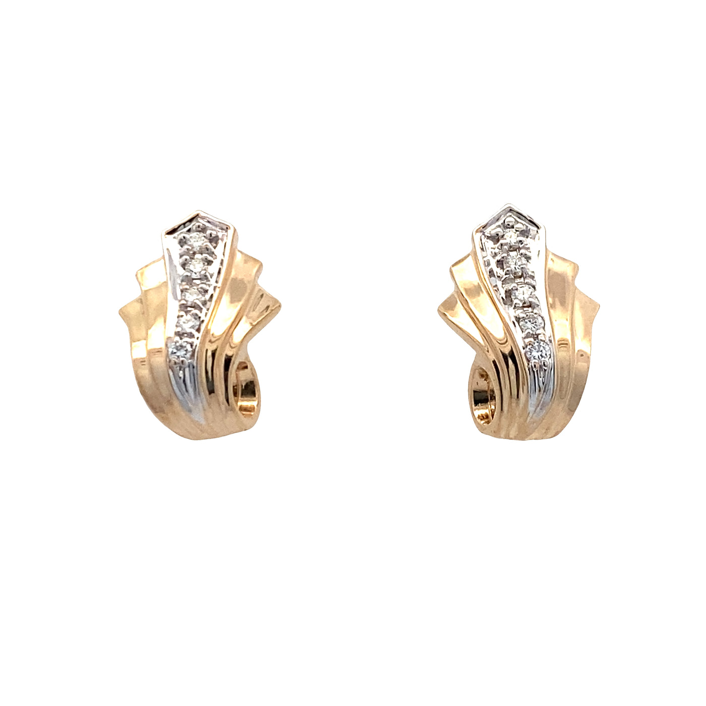 ESTATE Diamond Stud Earrings in Yellow Gold