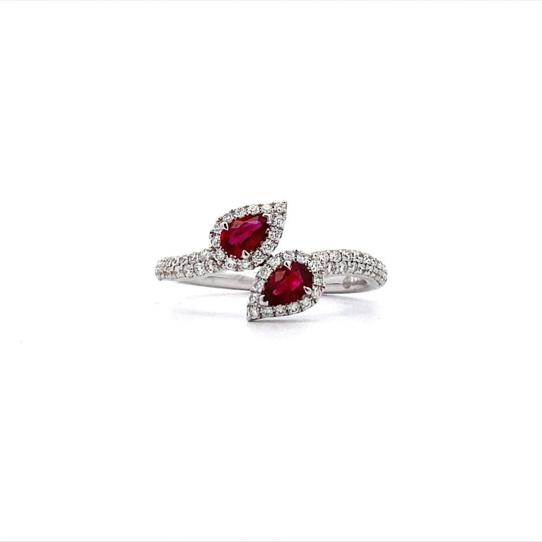 FANA 14 Karat Ruby and Diamond  Ring R1699R
