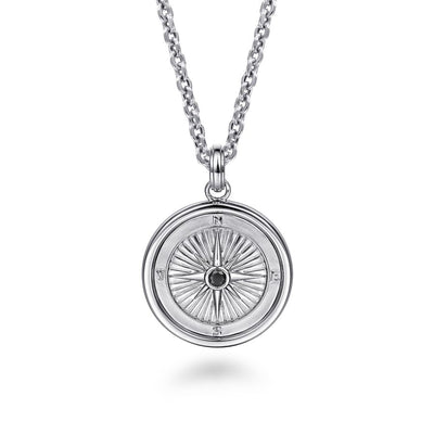 Compass Pendant in Silver by Gabriel & Co.
