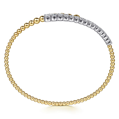Diamond Bujukan Wrap Bangle in Yellow Gold by Gabriel & Co.