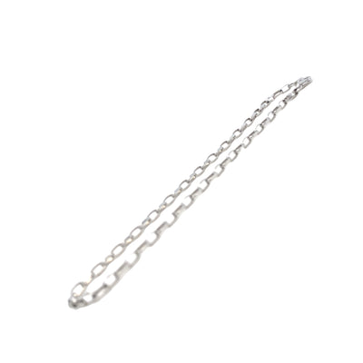 8.25" Chain Link Ankle Bracelet in White Gold
