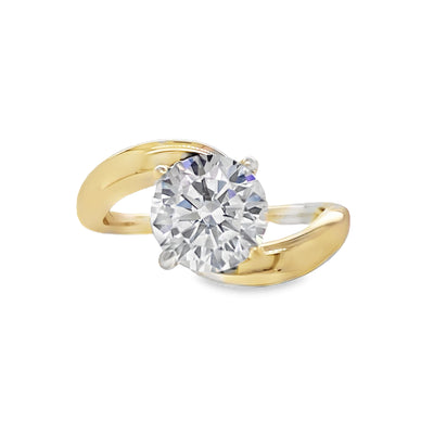 Round Diamond Solitaire Engagement RIng in Yellow Gold by Gabriel & Co.