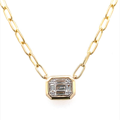 Allison Kaufman Co. 14 Karat Solitaire Diamond Necklaces N8480