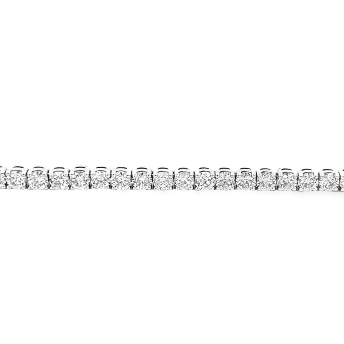 Diamond Line Tennis Bracelet in White Gold