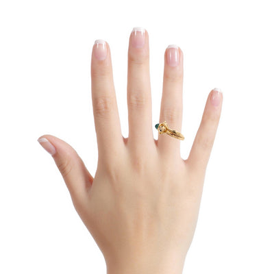 ESTATE Snake Ring in Yellow Gold