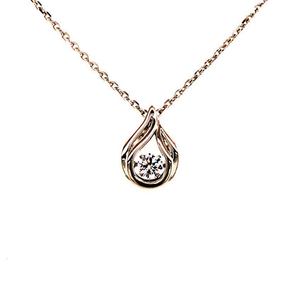Free Form Style Cubic Zirconia Pendant in Silver
