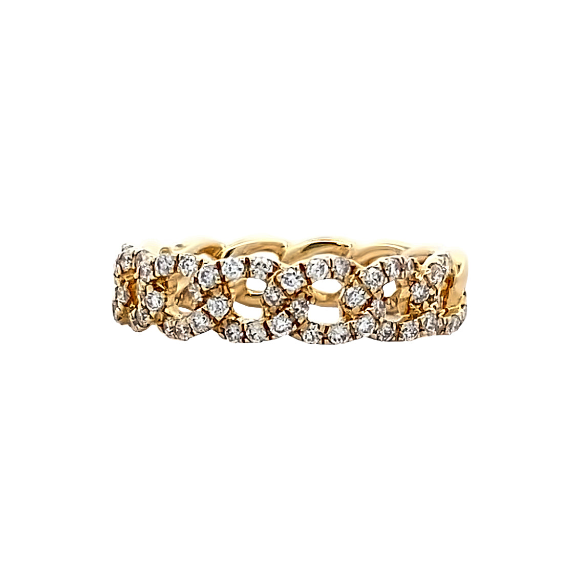 Yellow Gold Diamond Fashion Ladies Ring