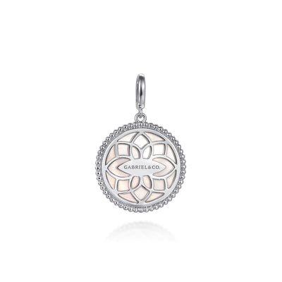 MOP Starburst Pendant in SIlver by Gabriel & Co.