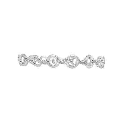 ESTATE Diamond Link Bracelet in White Gold
