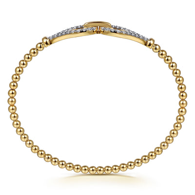 Diamond Split Bujukan Bangle in Yellow Gold by Gabriel & Co.