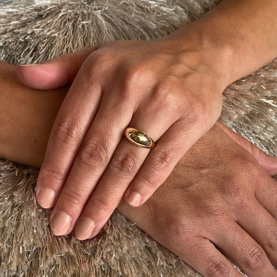 ESTATE  Retro Dome Ring in Yellow Gold