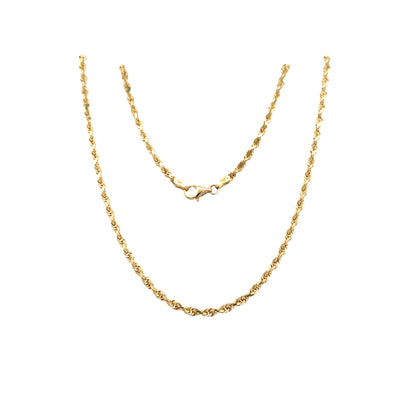 ESTATE 20" D/C Rope Chain in Yellow Gold