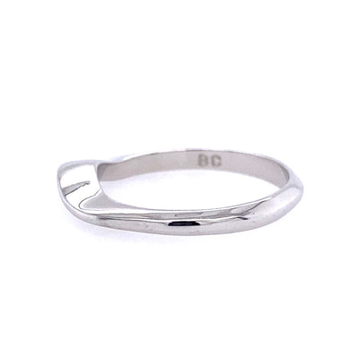 Beeghly & Co. 14 Karat White Gold Curved Wedding Band BC-R33