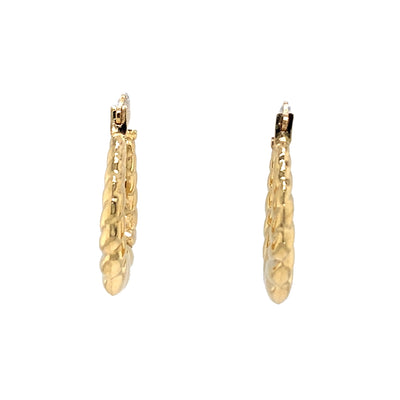 ESTATE Shrimp Style Hoops in Yellow Gold