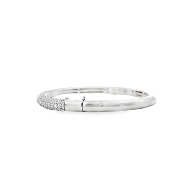 Ti Sento Milano Sterling Silver Pave CZ Bangle 23010ZI