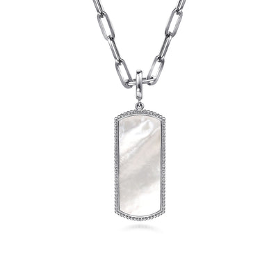 MOP Dog Tag in Silver by Gabriel & Co.
