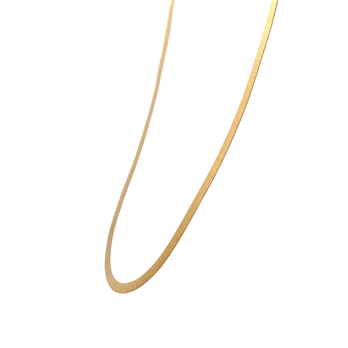 ESTATE 24" Herringbone Necklace in Yellow Gold