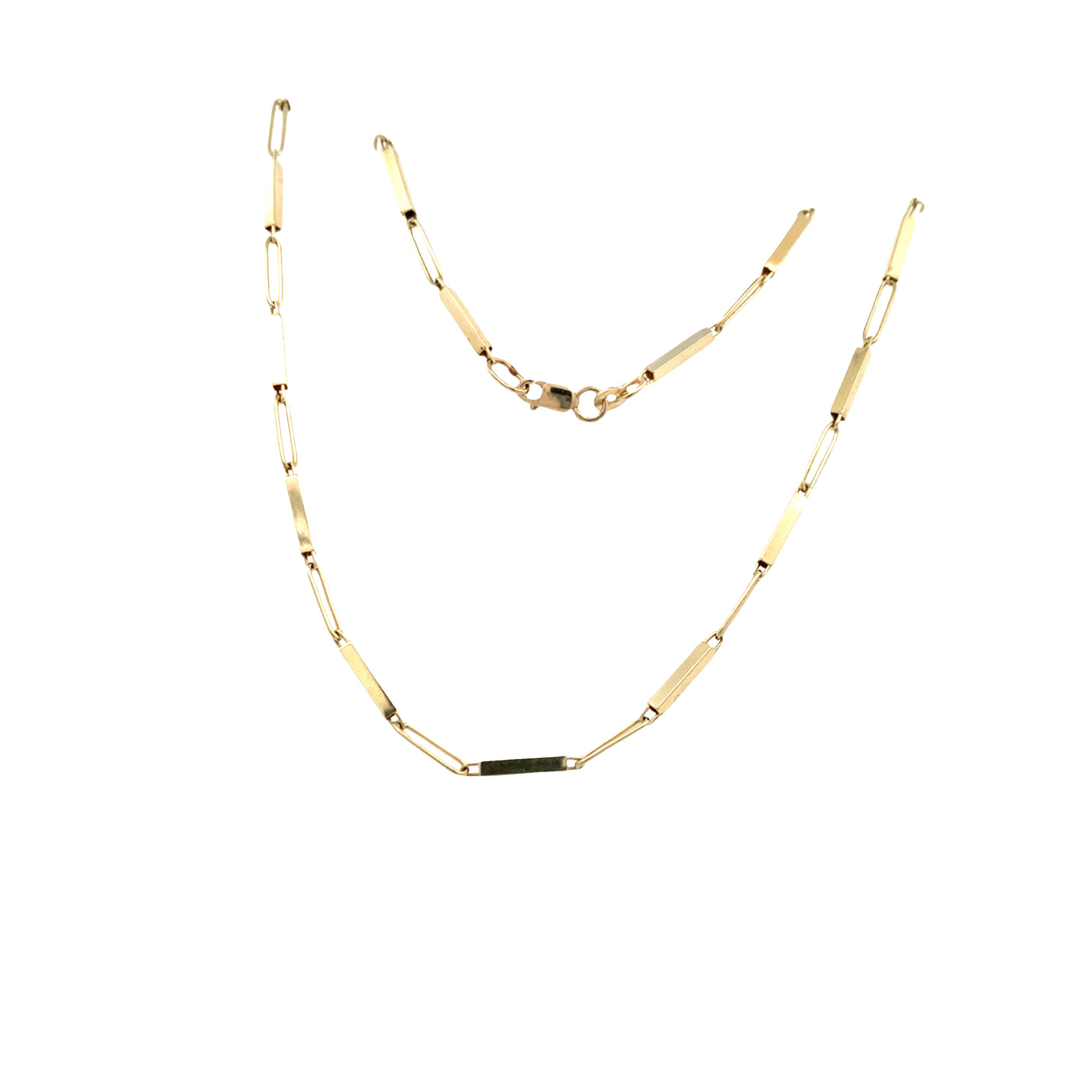 ESTATE Fancy Link Necklace in Yellow Gold