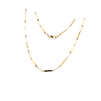 ESTATE Fancy Link Necklace in Yellow Gold