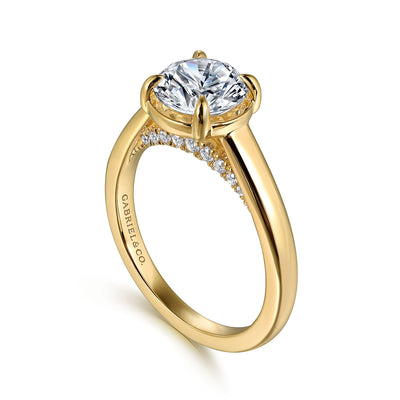 Gabriel & Co. 14KY Round Diamond Engagement Ring ER16491R6Y44JJ