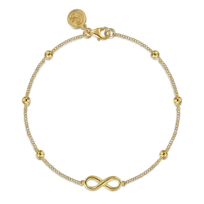 7" Bujukan Infinity Bracelet in Yellow Gold by Gabriel & Co.