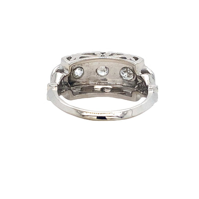 ESTATE Diamond 3 Stone RIng in White Gold