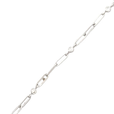 CZ Paperclip Bracelet in Silver by Ania Haie