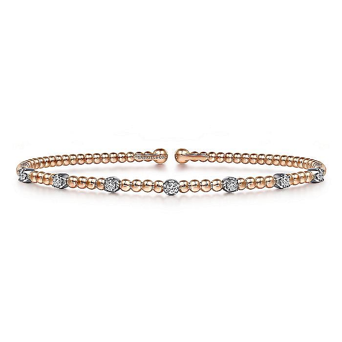 Diamond Bujukan Bangle in Rose Gold by Gabriel & Co.